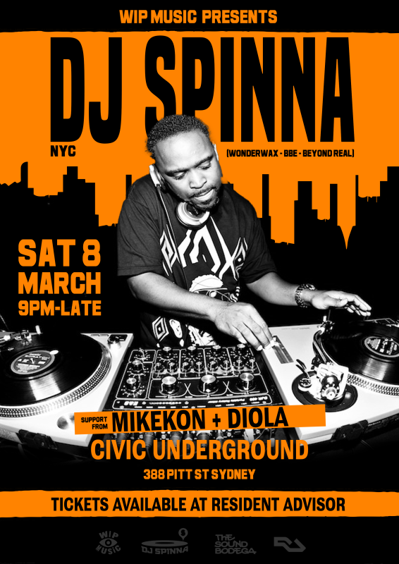 WIP Music Presents. DJ Spinna (NYC) – 5 years of WIP Music